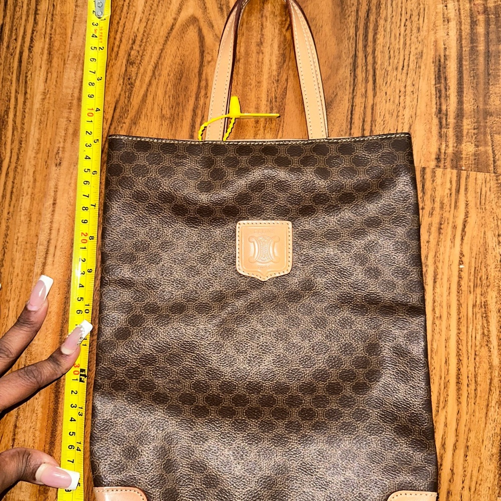 Celine Dark Brown Tote with Tan Accents - Picture 10 of 13